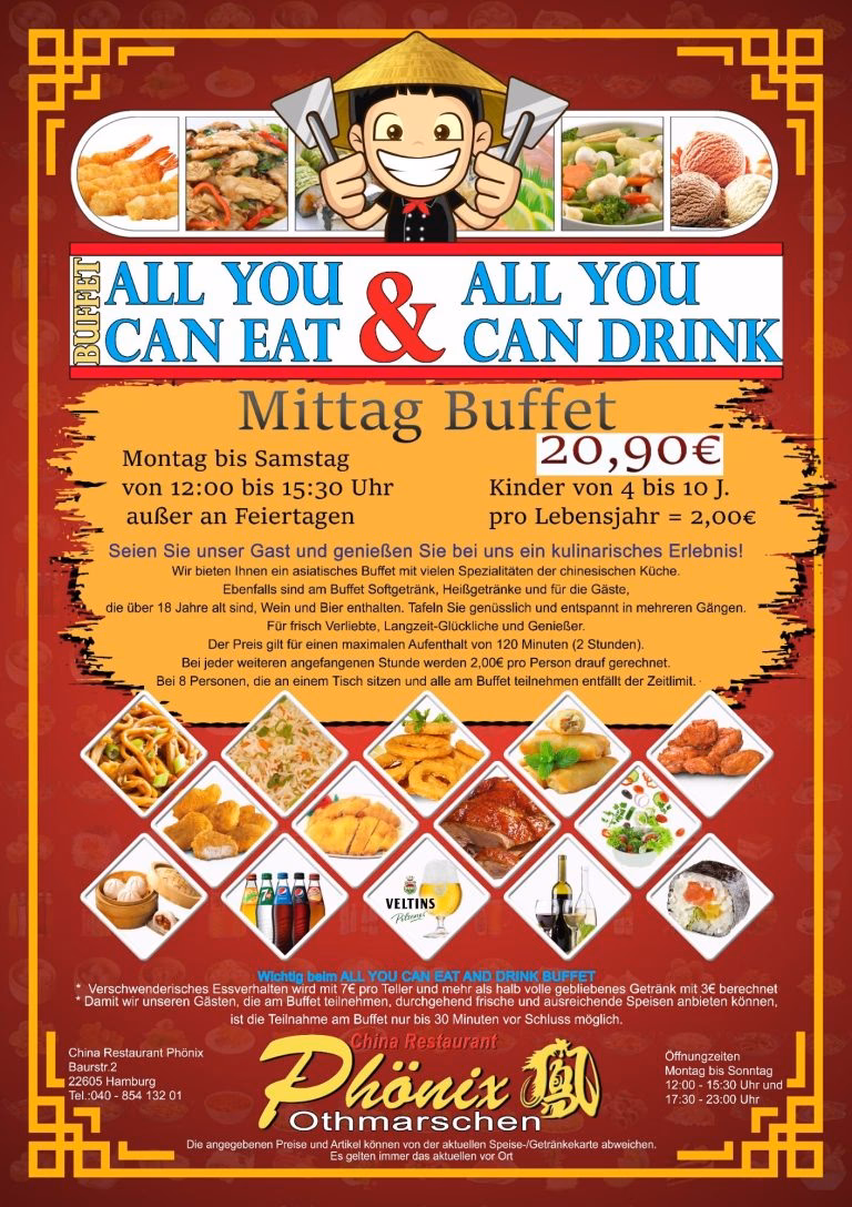 Was gibt es normalerweise auf einem chinesischen Buffet?