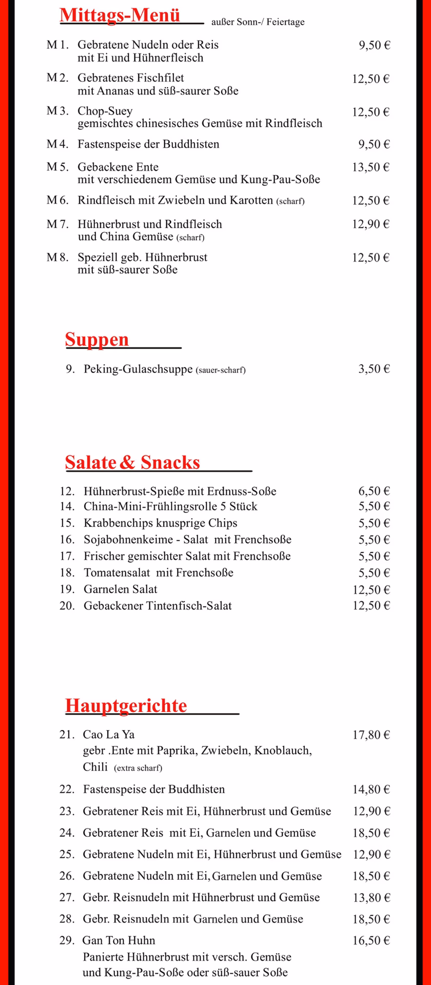 Wie viele Gerichte sollte ich in einem chinesischen Restaurant bestellen?