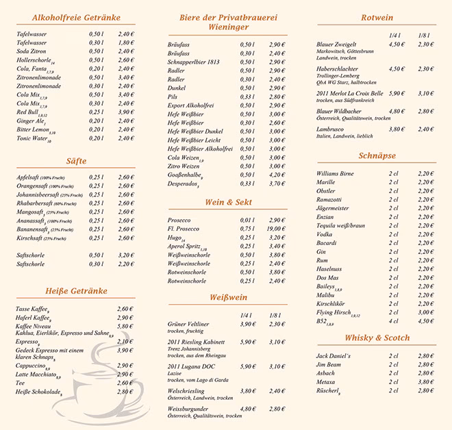 Was kostet eine Flasche Jack Daniel's im Restaurant?