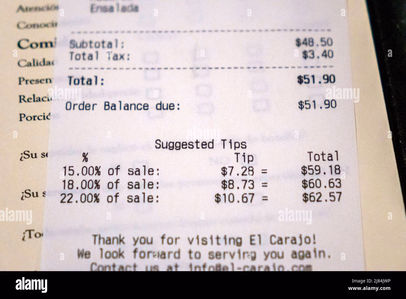 Wie sagt man „Rechnung“ in einem spanischen Restaurant?
