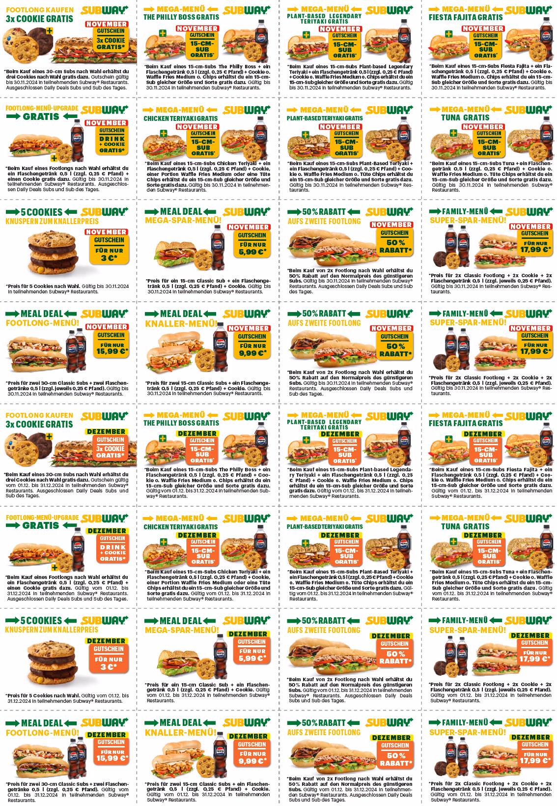 Wie kann man Subway-Coupons einlösen?