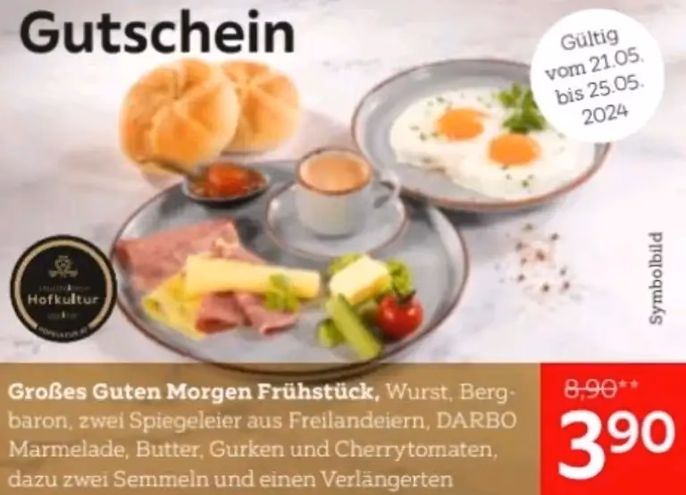 Was kostet das Frühstück bei XXL Lutz?